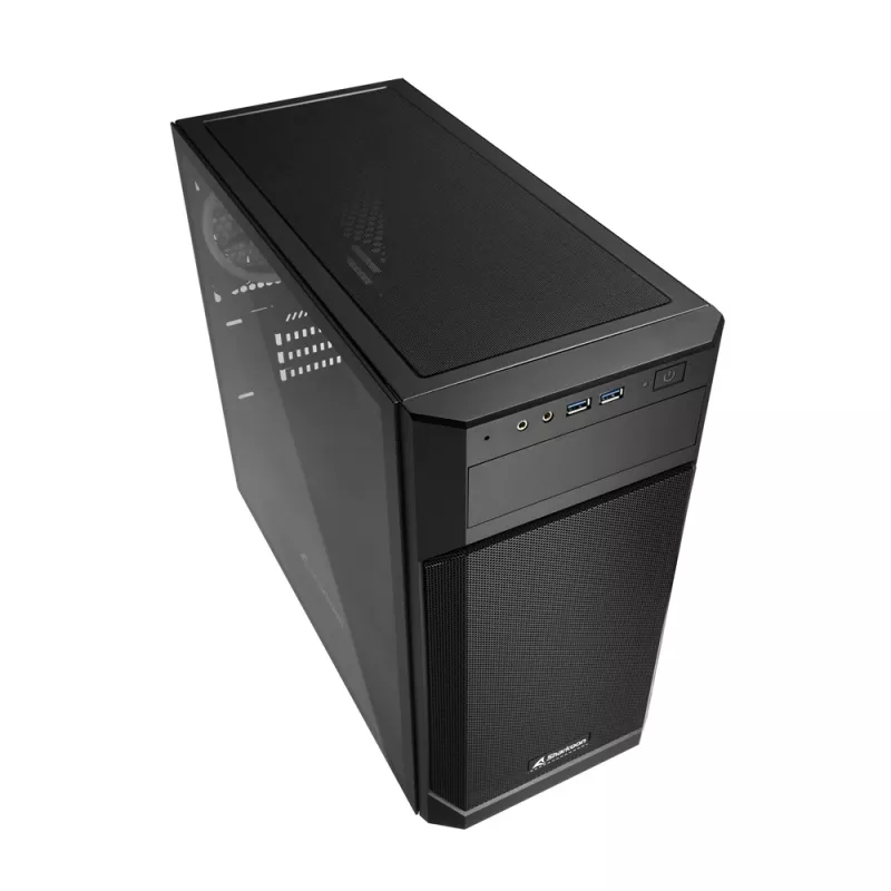 Caja de torre SHARKOON - V1000 RGB Micro Tower negra