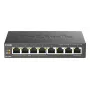 Switch no gestionado D-Link DGS-1008P/E, L2, 8 puertos, PoE