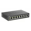 Switch no gestionado D-Link DGS-1008P/E, L2, 8 puertos, PoE