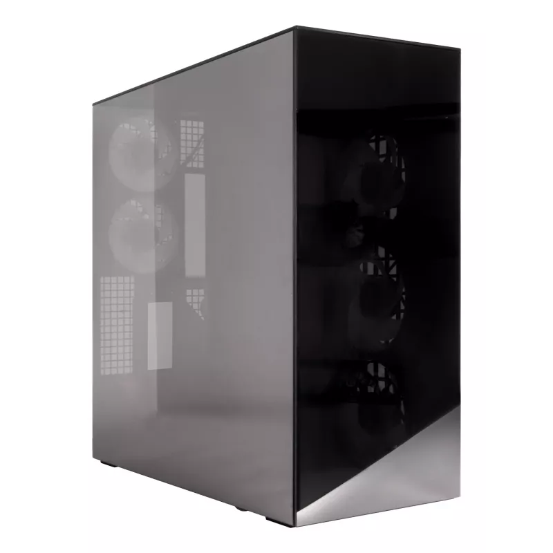 ARCTIC Xtender VG (Mirror Black) Caja de PC E-ATX premium con soporte vertical para GPU
