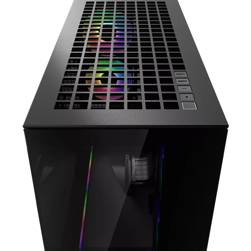 ARCTIC Xtender VG (Mirror Black) Caja de PC E-ATX premium con soporte vertical para GPU