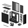 ARCTIC Xtender VG (Mirror Black) Caja de PC E-ATX premium con soporte vertical para GPU