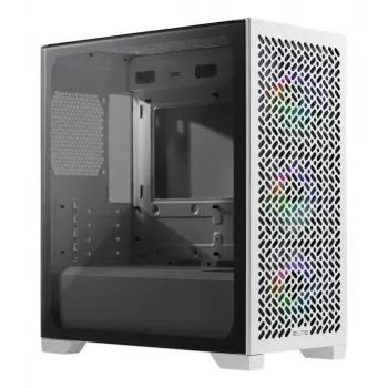 Caja de PC Cooler Master Elite 302 blanca mATX con 3 ventiladores ARGB de 120mm