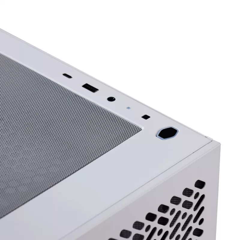 Caja de PC Cooler Master Elite 302 blanca mATX con 3 ventiladores ARGB de 120mm