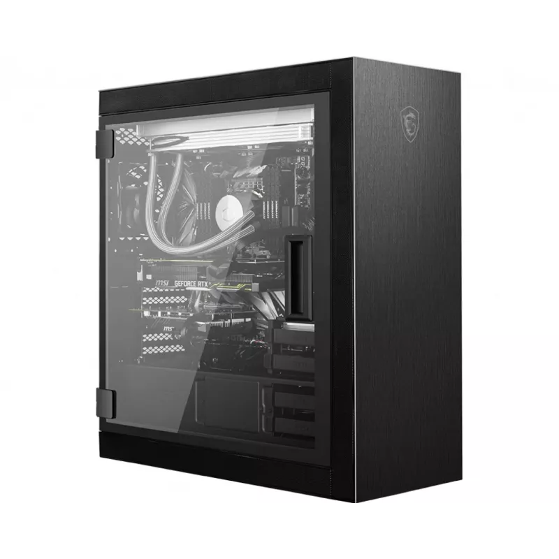 Caja de PC gaming MSI MPG SEKIRA 500P Full-Tower 'negra, 4x ventiladores PWM de 120mm, USB Type-C, panel de cristal templado, E-ATX, ATX, mATX, mini-ITX'