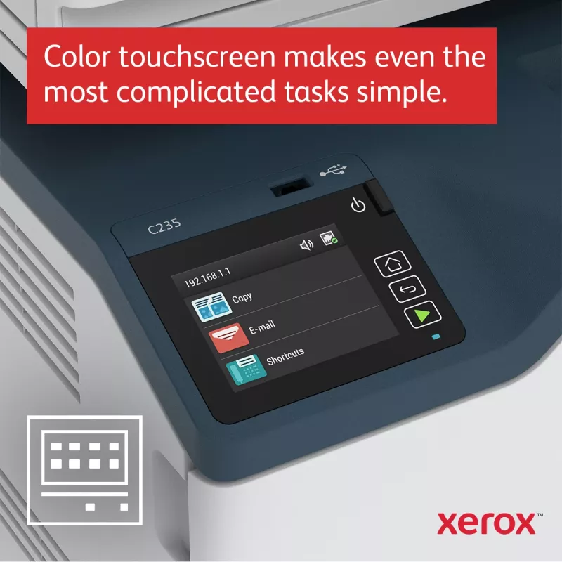 Xerox C235 A4 22ppm Wireless Copiar/Imprimir/Escanear/Fax PS3 PCL5e/6 ADF 2 bandejas de papel total 251 hojas
