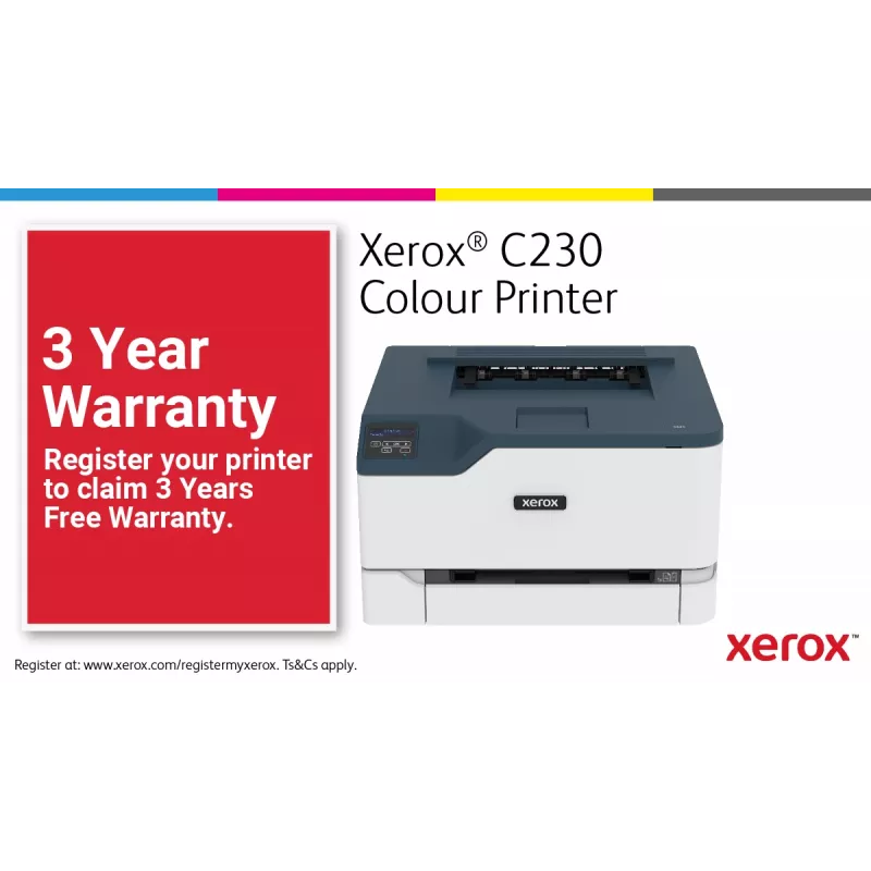Xerox C230 A4 22ppm Wireless Dúplex Impresora PS3 PCL5e6 2 bandejas de papel total 251 hojas
