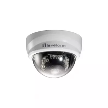 LevelOne Cámara IP de red fija tipo domo, 2 megapíxeles, 802.3af PoE, LED IR