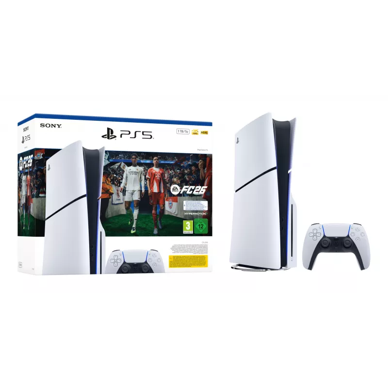 Sony PlayStation 5 + EA Sports FC 26 Pack 1 TB Wi-Fi negro, blanco