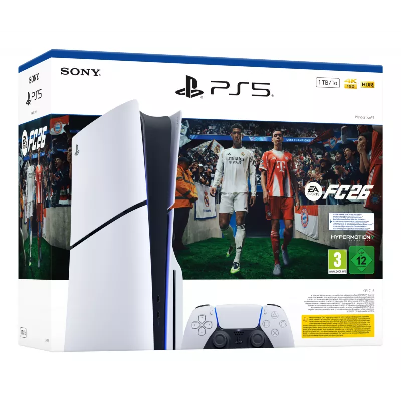 Sony PlayStation 5 + EA Sports FC 26 Pack 1 TB Wi-Fi negro, blanco
