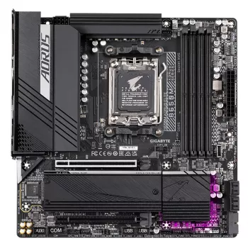 GIGABYTE B650M AORUS ELITE Placa base - CPU AMD Ryzen 9000, VRM de 12+2+2 fases, hasta 8000MHz DDR5, 1xPCIe 5.0 + 1xPCIe 4.0 M.2, 2.5GbE LAN, USB 3.2 Gen 2x2