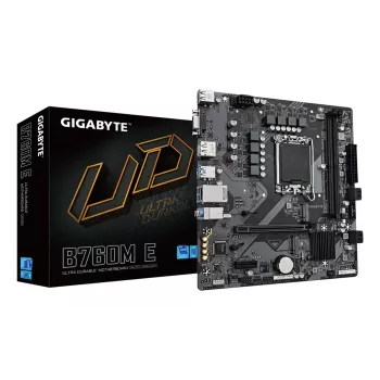 GIGABYTE B760M E Placa base - Compatible con CPU Intel Core de 14ª generación, VRM de 6+1+1 fases, hasta 7200MHz DDR5 (OC), 2xPCIe 4.0 M.2, 1 GbE LAN, USB 3.2 Gen 1