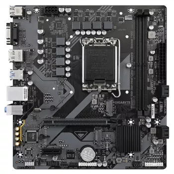 GIGABYTE B760M E Placa base - Compatible con CPU Intel Core de 14ª generación, VRM de 6+1+1 fases, hasta 7200MHz DDR5 (OC), 2xPCIe 4.0 M.2, 1 GbE LAN, USB 3.2 Gen 1