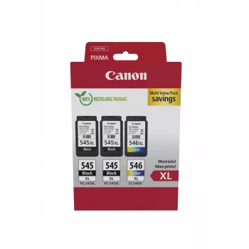Canon 8286B013 Cartucho de tinta 3 uds. Original Alto (XL) Rendimiento Negro, Cian, Magenta, Amarillo