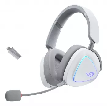 ASUS ROG Delta II Auriculares Cableado e Inalámbrico Diadema Gaming USB Type-C Bluetooth Blanco