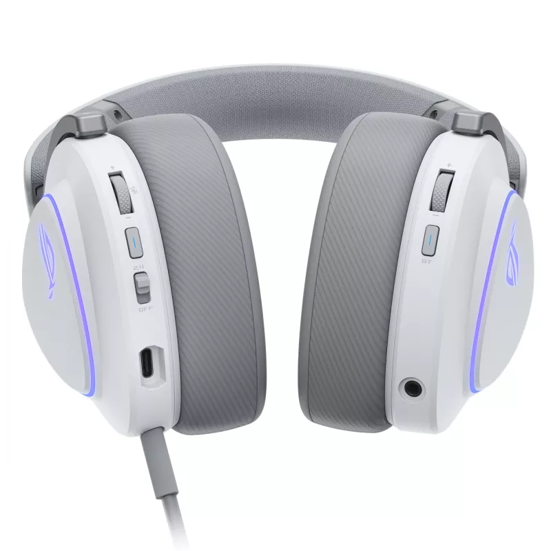 ASUS ROG Delta II Auriculares Cableado e Inalámbrico Diadema Gaming USB Type-C Bluetooth Blanco