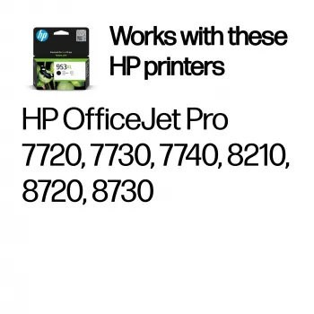 HP 953XL Alto rendimiento Negro Cartucho de tinta original