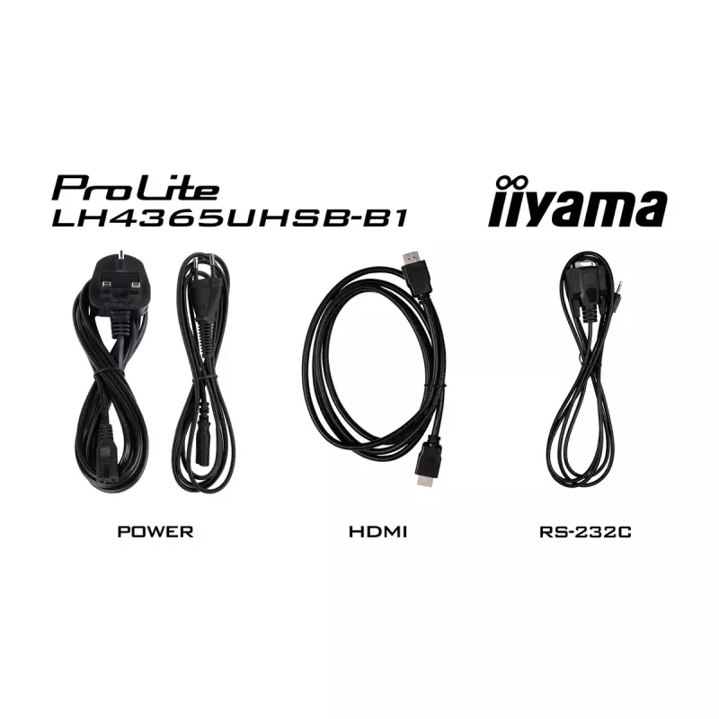 iiyama LH4365UHSB-B1 Pantalla de señalización Diseño kiosco 108 cm (42,5 inch) LED Wi-Fi 800 cd/m² 4K Ultra HD Negro Procesador integrado Android 11 24/7
