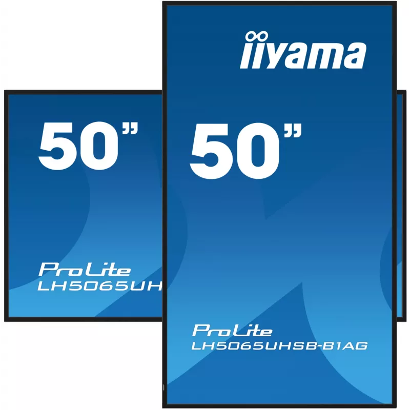 iiyama LH5065UHSB-B1AG Pantalla de señalización Pantalla plana de señalización digital 125,7 cm (49,5 inch) LCD Wi-Fi 800 cd/m² 4K Ultra HD Negro Procesador integrado Android 11 24/7