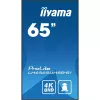 iiyama LH6565UHSB-B1 Pantalla de señalización Diseño kiosco 163,8 cm (64,5 inch) LED Wi-Fi 800 cd/m² 4K Ultra HD Negro Procesador integrado Android 11 24/7