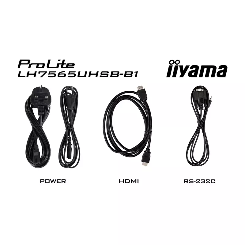 iiyama LH7565UHSB-B1 Pantalla de señalización Diseño kiosco 189,2 cm (74,5 inch) LED Wi-Fi 800 cd/m² 4K Ultra HD Negro Procesador integrado Android 11 24/7