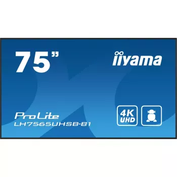 iiyama LH7565UHSB-B1 Pantalla de señalización Diseño kiosco 189,2 cm (74,5