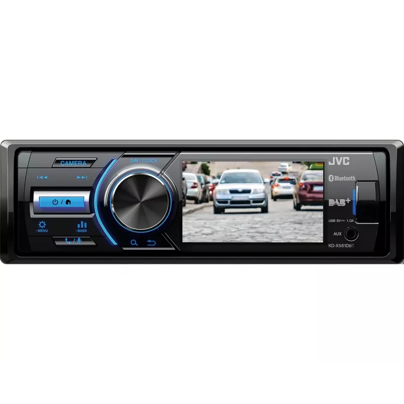JVC KD-X561DBT radio para coche negra, azul 180 W Bluetooth