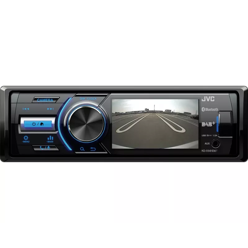 JVC KD-X561DBT radio para coche negra, azul 180 W Bluetooth