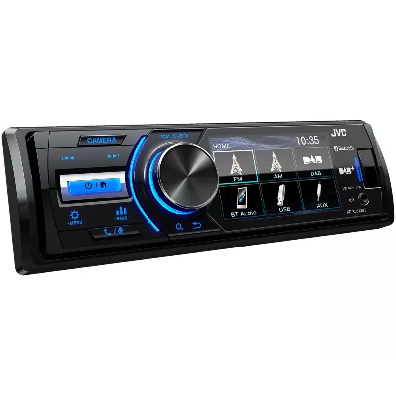 JVC KD-X561DBT radio para coche negra, azul 180 W Bluetooth