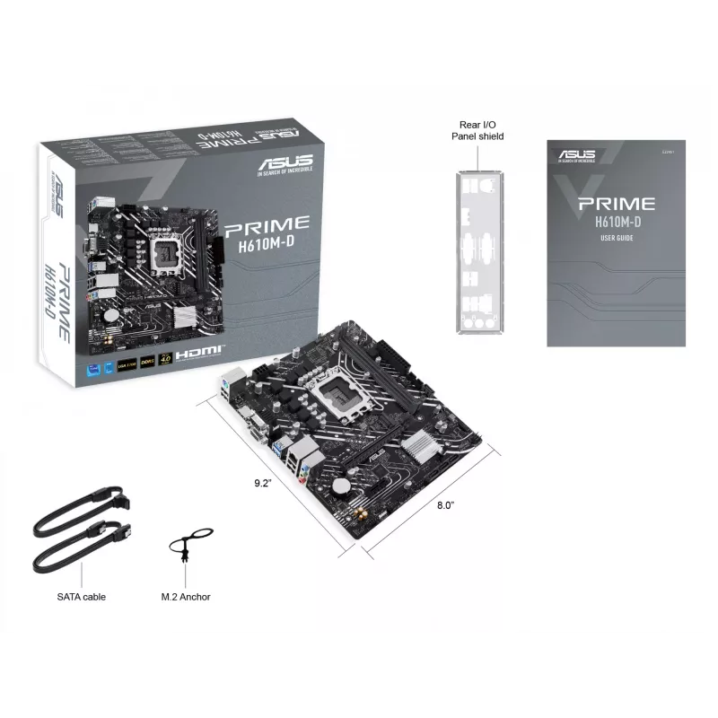 Placa base ASUS PRIME H610M-D Intel H610 LGA 1700 micro ATX