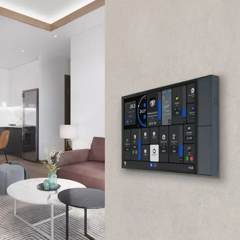 Shelly Wall Display XL panel de control para hogar inteligente, pantalla táctil capacitiva de 10,1 pulgadas, 1280x752, cuatro núcleos, 2 GB de RAM, 16 GB, Android 11, Wi-Fi 6, Bluetooth 5.4, 100-240V, gris