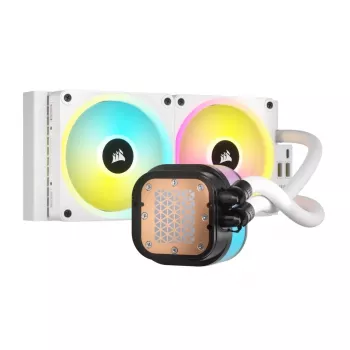 Disipador de CPU CORSAIR – iCUE Link H100i RGB refrigeración líquida AiO – blanco