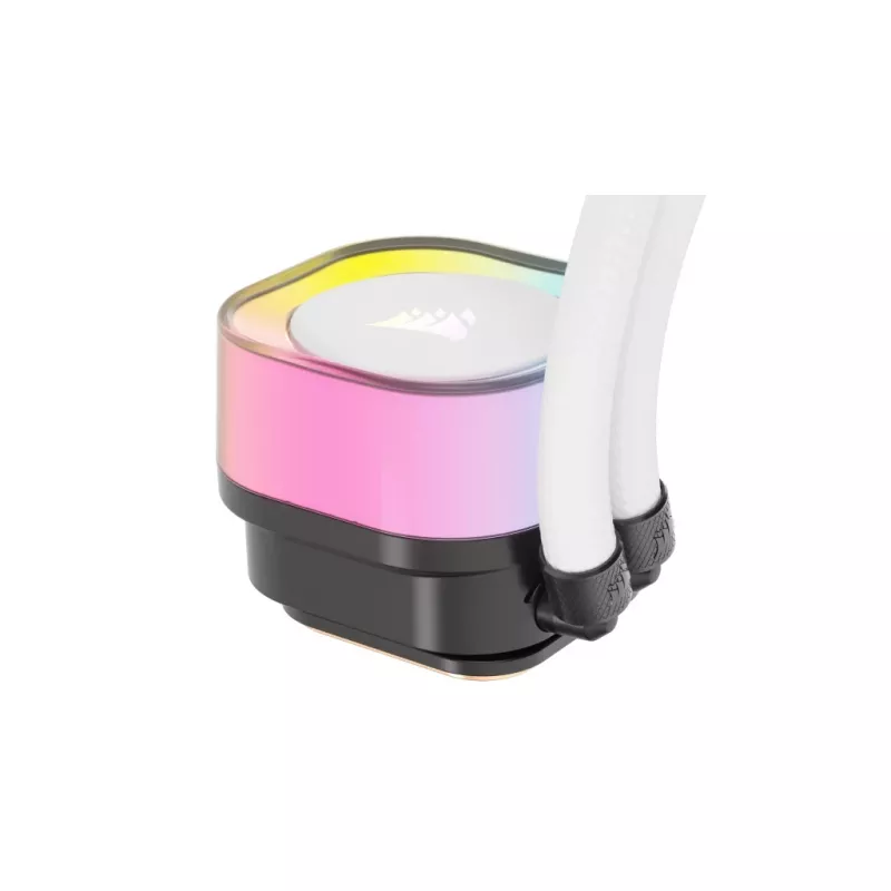 Disipador de CPU CORSAIR – iCUE Link H100i RGB refrigeración líquida AiO – blanco