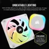 Disipador de CPU CORSAIR – iCUE Link H100i RGB refrigeración líquida AiO – blanco