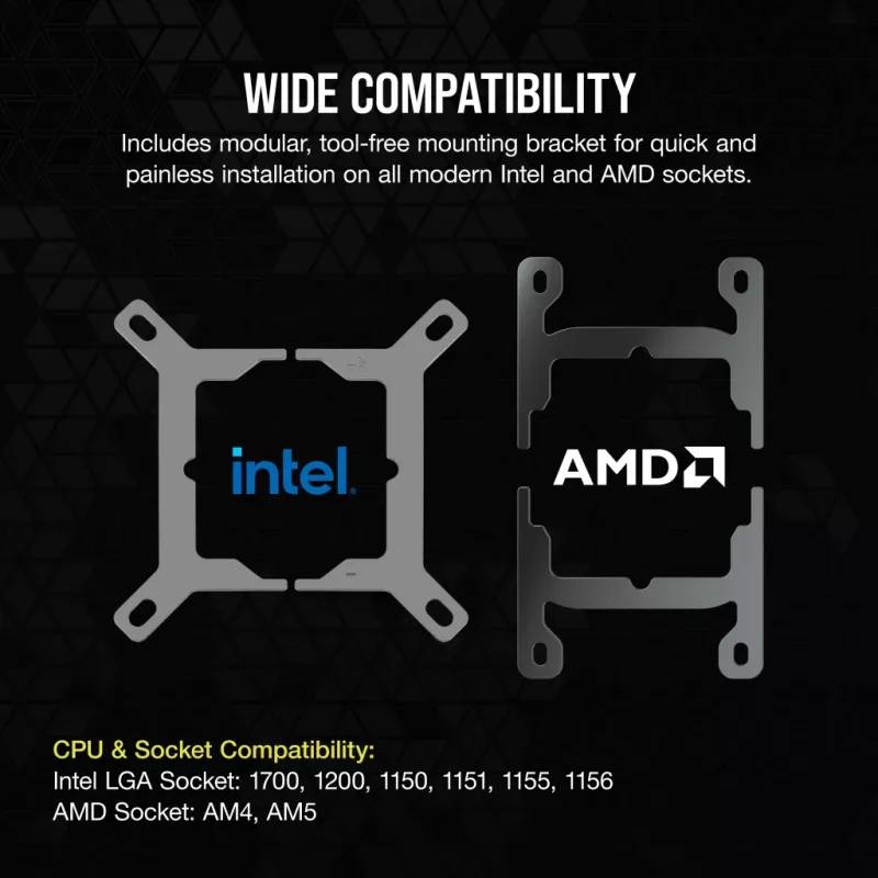 Disipador de CPU CORSAIR – iCUE Link H100i RGB refrigeración líquida AiO – blanco