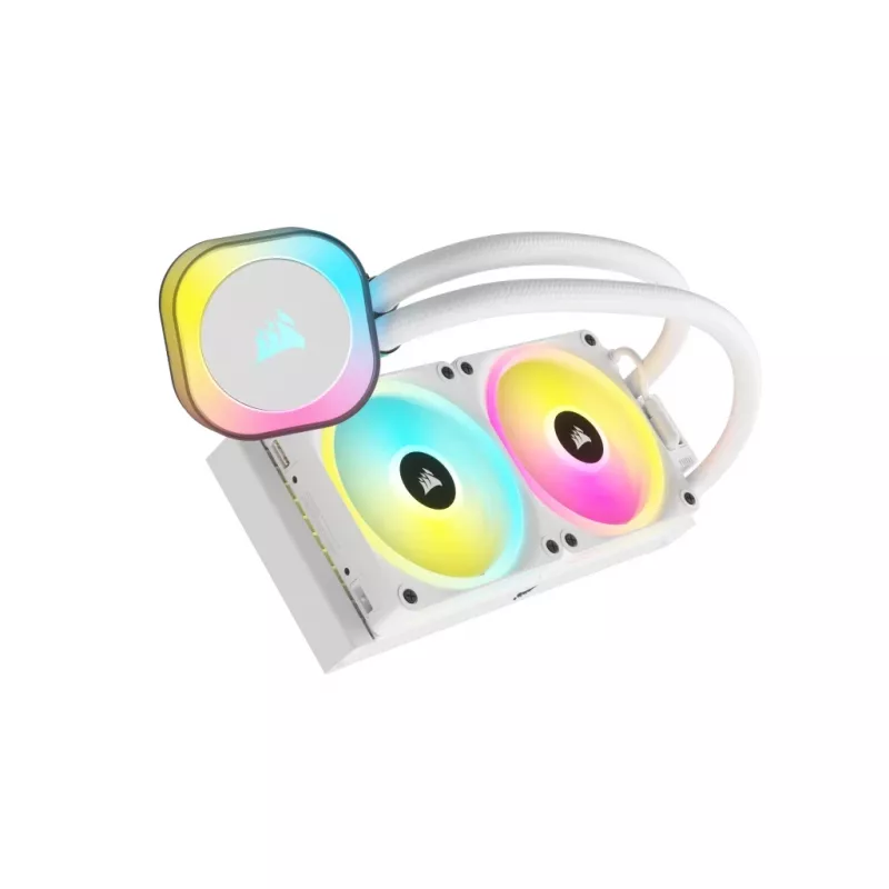 Disipador de CPU CORSAIR – iCUE Link H100i RGB refrigeración líquida AiO – blanco