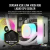 Disipador de CPU CORSAIR – iCUE Link H100i RGB refrigeración líquida AiO – blanco