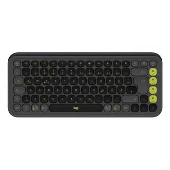 Teclado inalámbrico LOGITECH - Pop Icon Keys - Grafito y verde Qwertz alemán