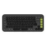 Teclado inalámbrico LOGITECH - Pop Icon Keys - Grafito y verde Qwertz alemán