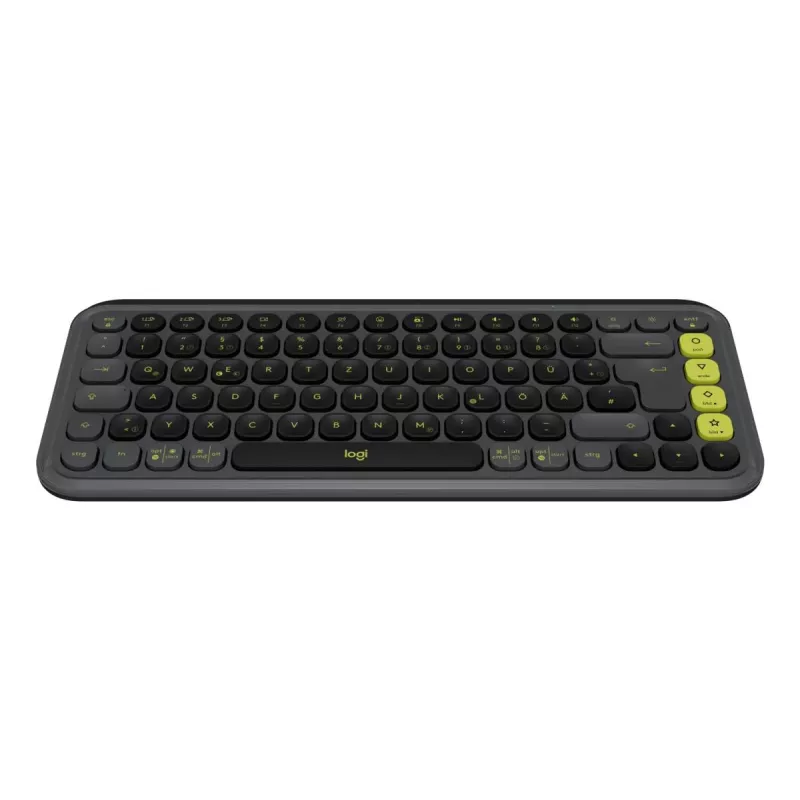 Teclado inalámbrico LOGITECH - Pop Icon Keys - Grafito y verde Qwertz alemán