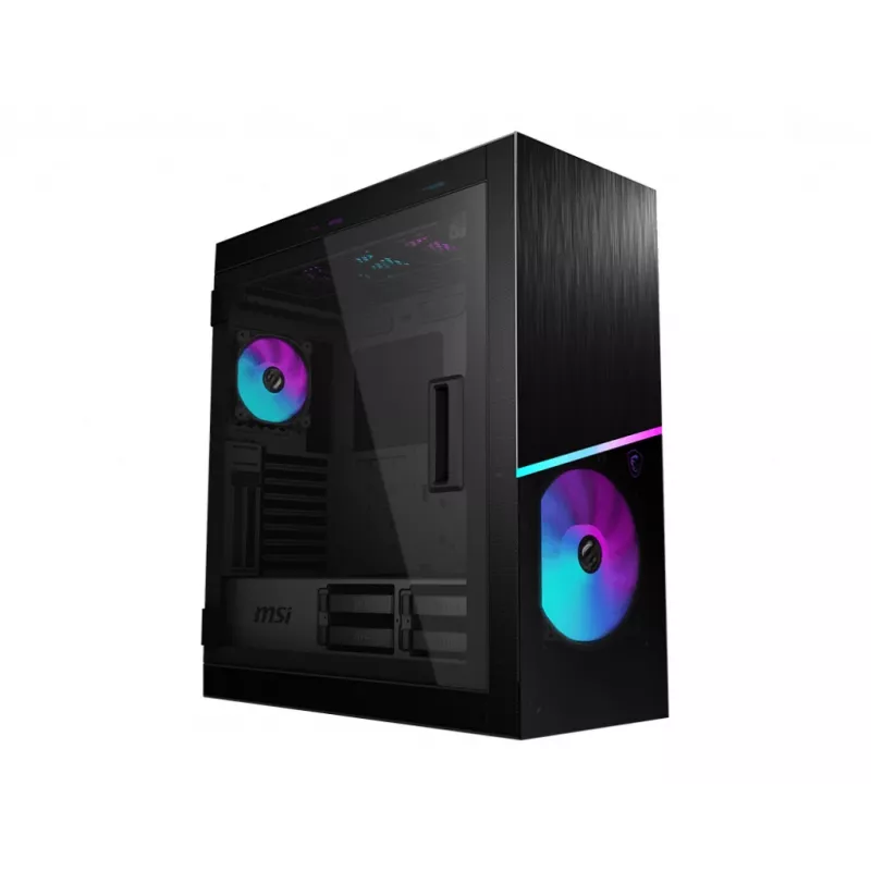 Caja de PC gaming MSI MPG SEKIRA 500X Full Tower 'negra, 3 ventiladores ARGB de 200mm + 1 de 200mm + 1 de 120mm ARGB, Mystic Light Sync, hub ARGB de 8 canales, USB Type-C, paneles de cristal templado, E-ATX, ATX, mATX, mini-ITX'