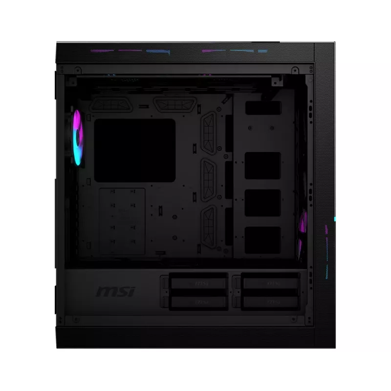 Caja de PC gaming MSI MPG SEKIRA 500X Full Tower 'negra, 3 ventiladores ARGB de 200mm + 1 de 200mm + 1 de 120mm ARGB, Mystic Light Sync, hub ARGB de 8 canales, USB Type-C, paneles de cristal templado, E-ATX, ATX, mATX, mini-ITX'