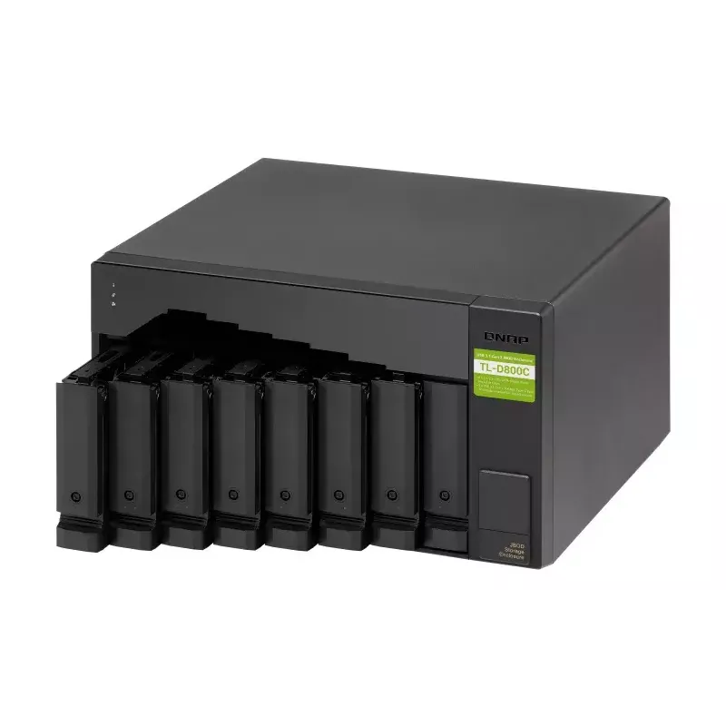 QNAP TL-D800C - Array de discos - JBOD - 8 bahías (SATA-600) - USB 3.2 Gen 2 (externo)