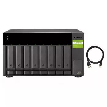 QNAP TL-D800C - Array de discos - JBOD - 8 bahías (SATA-600) - USB 3.2 Gen 2 (externo)