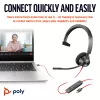 HP Poly Blackwire 3310 auriculares monoaurales con USB-C + adaptador USB-C/A