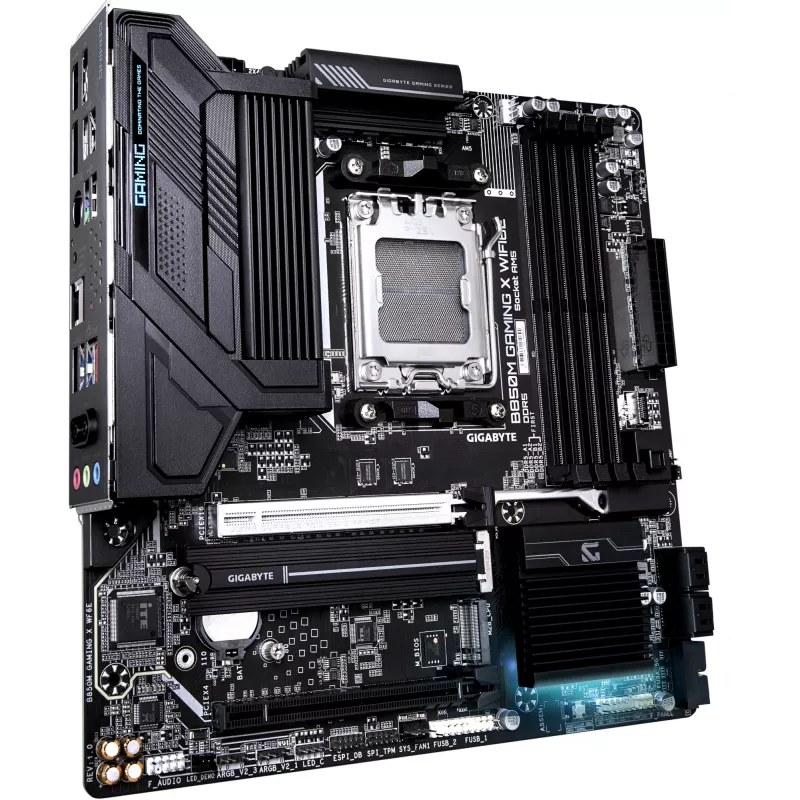 Placa base GIGABYTE B850M GAMING X WIFI6E - CPUs AMD Ryzen serie 9000, VRM digital 10+2+2 fases, hasta 8200MHz DDR5 (OC), 1xPCIe 5.0 + 1xPCIe 4.0 M.2, 2.5LAN, WIFI 6E, USB 3.2 Gen 2