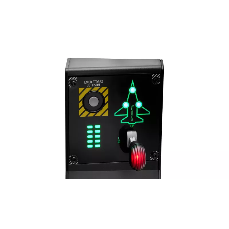 Joystick Thrustmaster VIPER Panel negro USB con palanca de control de motores PC