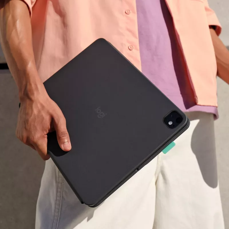 LOGITECH Flip Folio grafito – iPad Pro 13 pulgadas (M4) iPad Air 13 pulgadas (M2 y M3) – Qwertz alemán