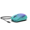 Ratón inalámbrico INCA Iwm-511rm – RF inalámbrico + Bluetooth + USB Type-C – 1600 dpi – 6 botones – verde violeta