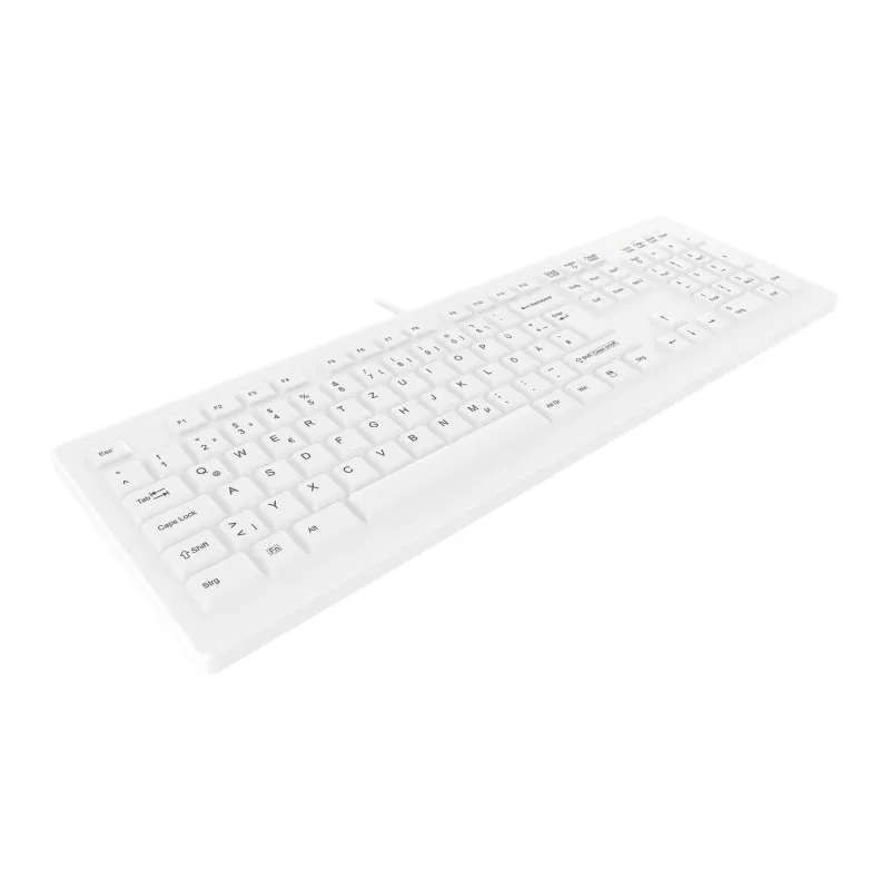 Contour Design Active Key Contour ClassicClean teclado médico con cubierta extraíble, formato completo, con cable, blanco, DE C8100